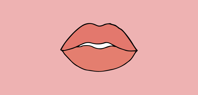 Labbra molto piene al centro