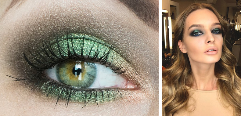 smokey eyes verde