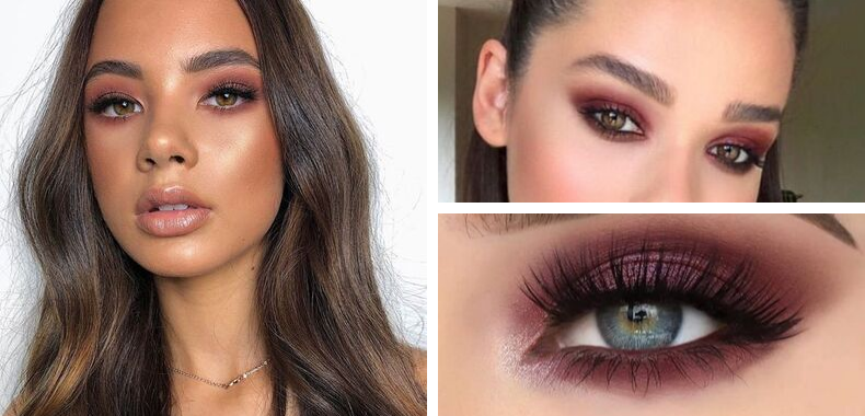 Burgundy e vinaccia per trucco