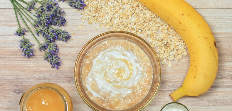 maschera banana avena