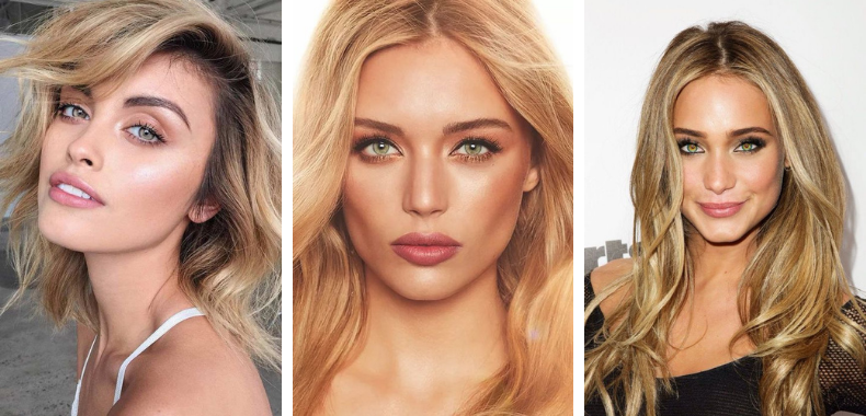 trucco occhi verdi bionde