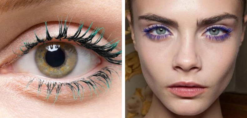 Mascara blu e viola