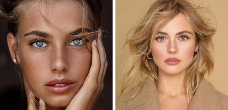 trucco naturale occhi azzurri