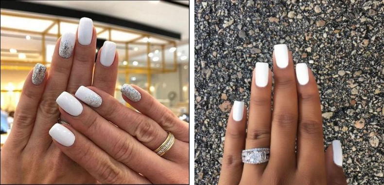 unghie bianche ispirazione