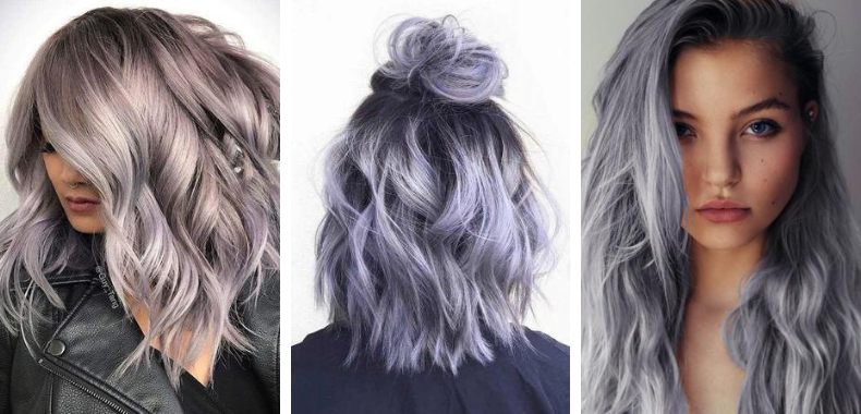 capelli argento lilla blu