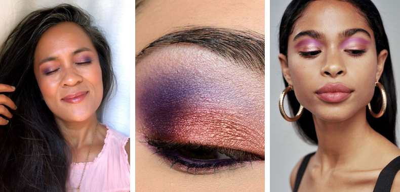 Rame e viola ombretto