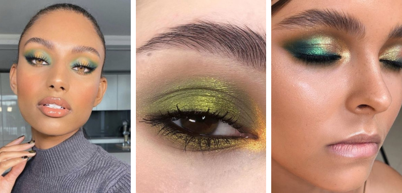 ombretto sfumato verde or