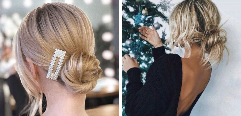 acconciatura natale chignon