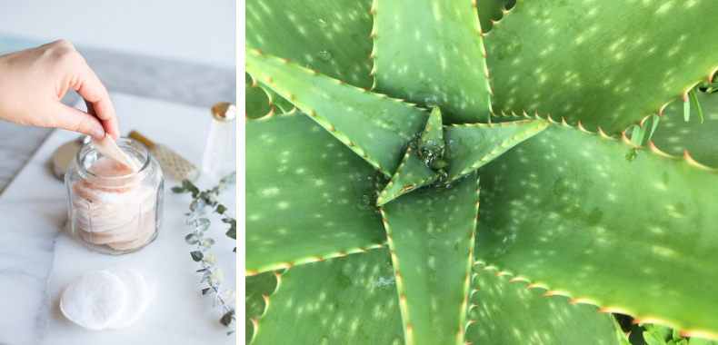 maschera occhi aloe