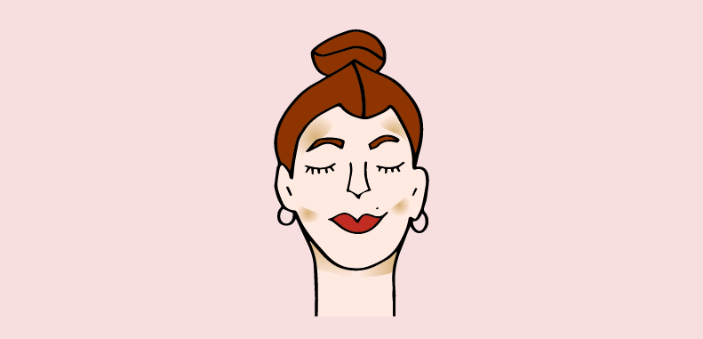 applicare bronzer contouring