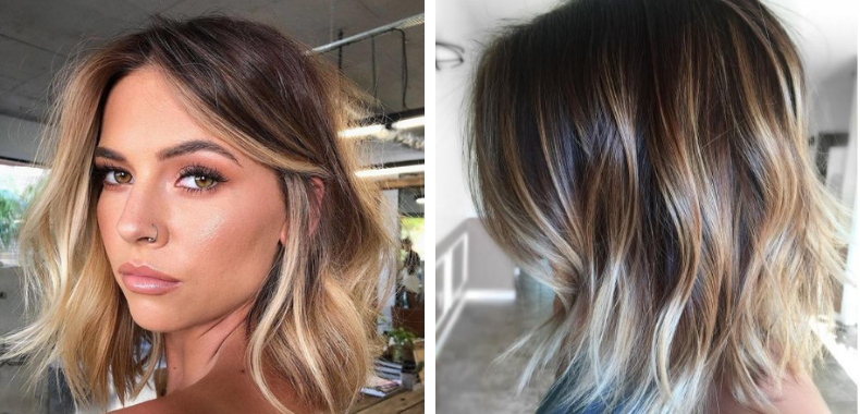 balayage capelli corti