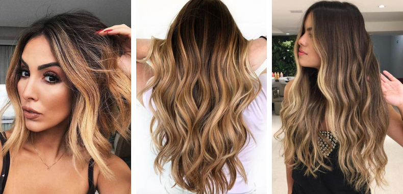 balayage color miele