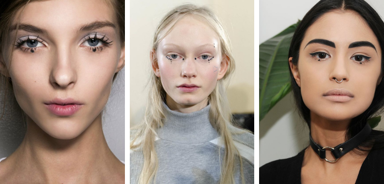 esempi make up puntini sotto agli occhi