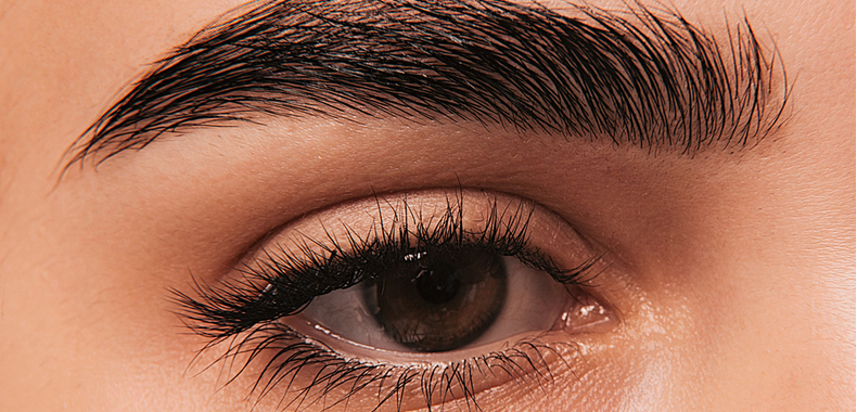 Bushy brows close up