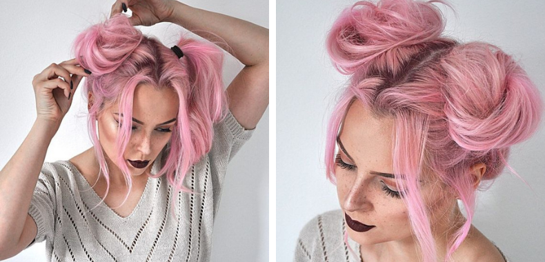 space bun tutorial 2