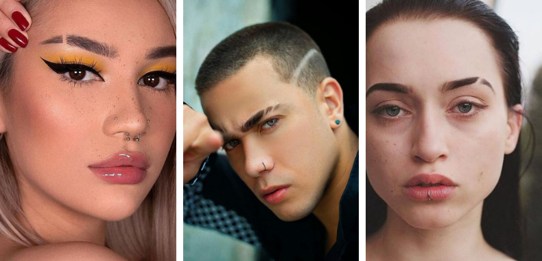 tendenza sopracciglia eyebrows slits